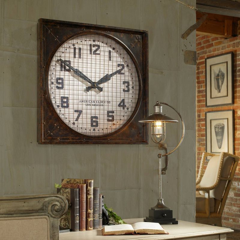 Warehouse Grill Wall Clock Rusty Iron - Uttermost