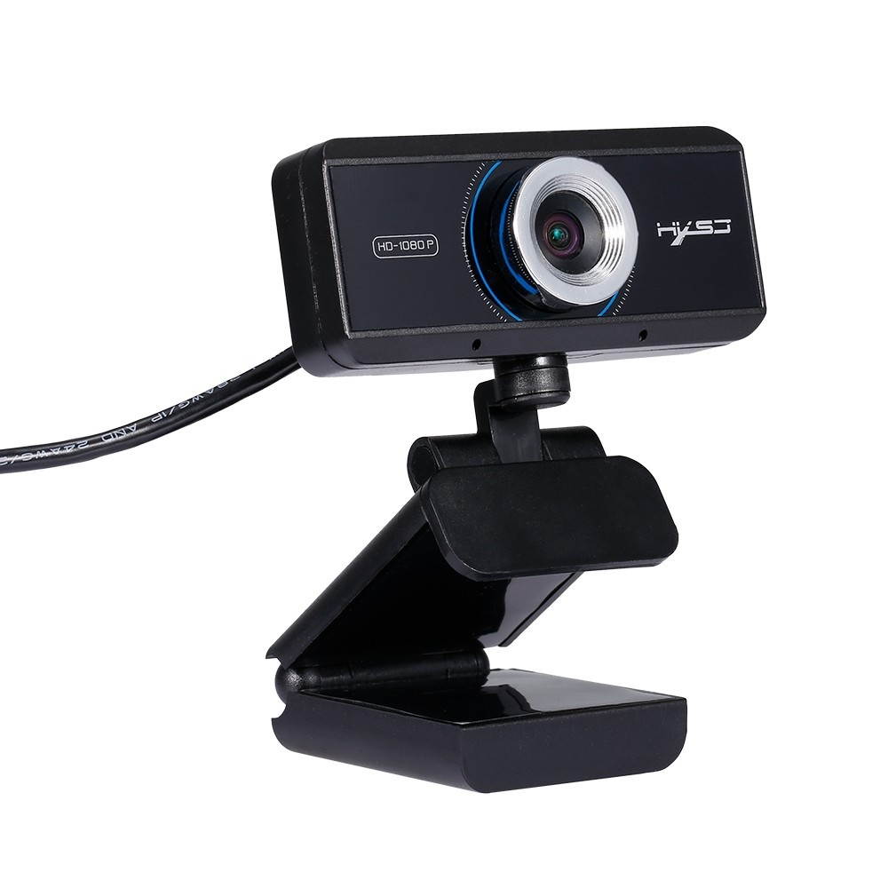 Webcam Manual Focus Computer Camera Built-in Microphone Video Call Web Camera for PC Laptop Black