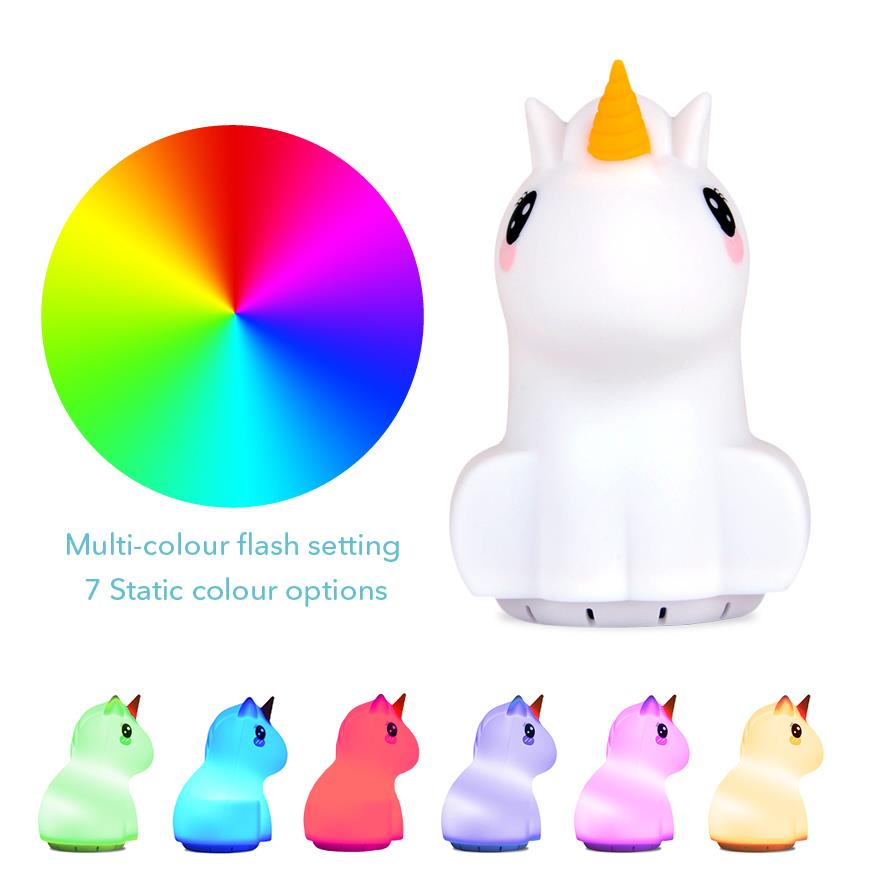 Glowing Kids Nightlight with Bluetooth Speaker  Unicorn