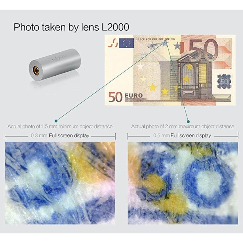 L2000 Interchangeable 2000X High Magnification Microscope Lens for Digital Microscope B011