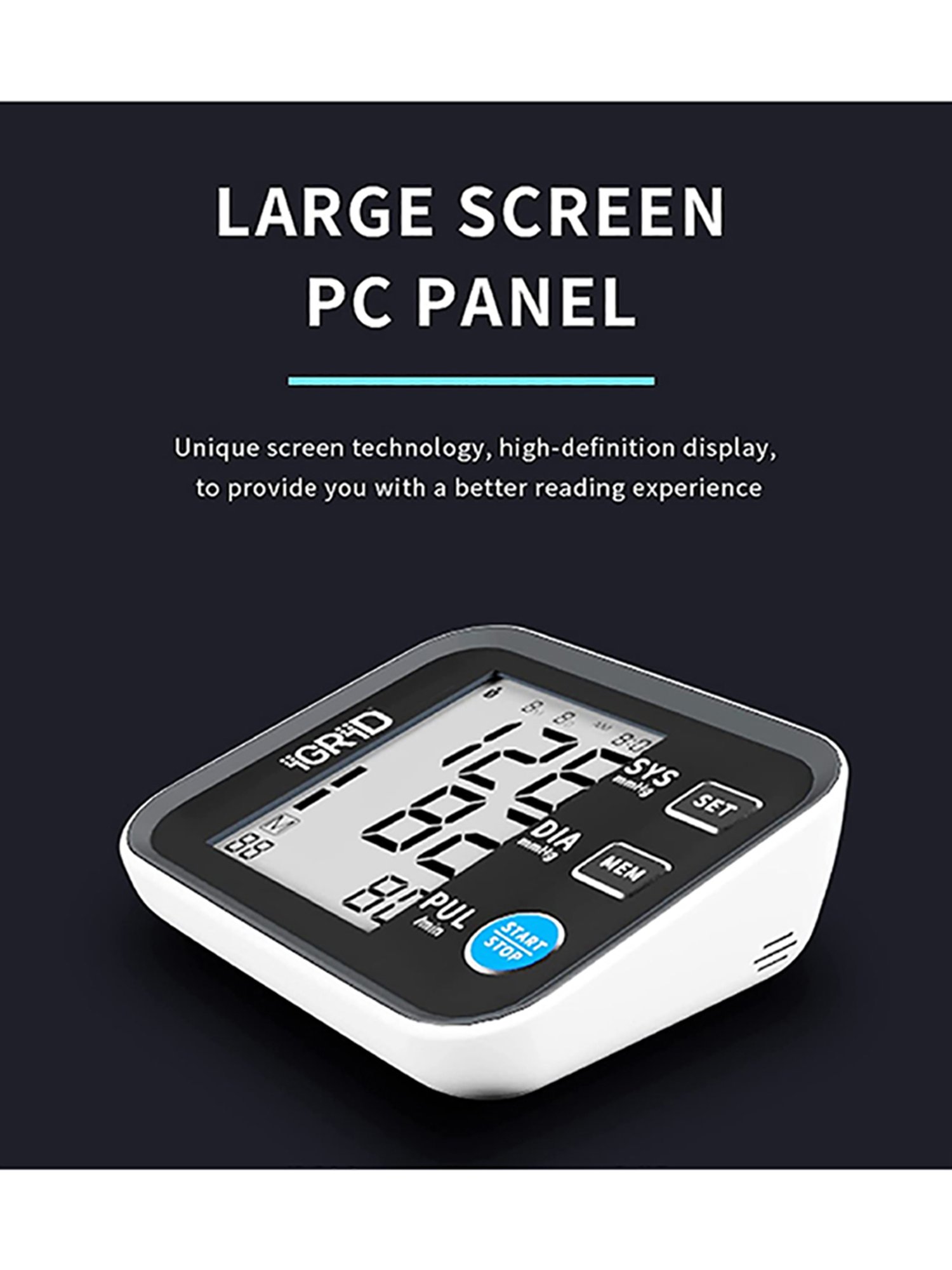 iGRiD IG1406 Digital BP Monitor with LED Display (Grey and White)