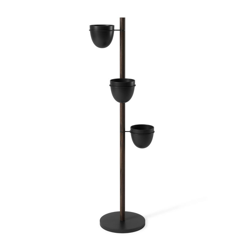 Floristand Freestanding Planter Black/Walnut - Umbra