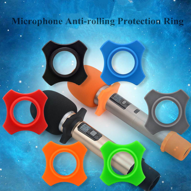 20 Pcs/Lot 4 Angle Anti Slip Rolling Wireless Microphone Roller Ring Mic Accessories Best quality