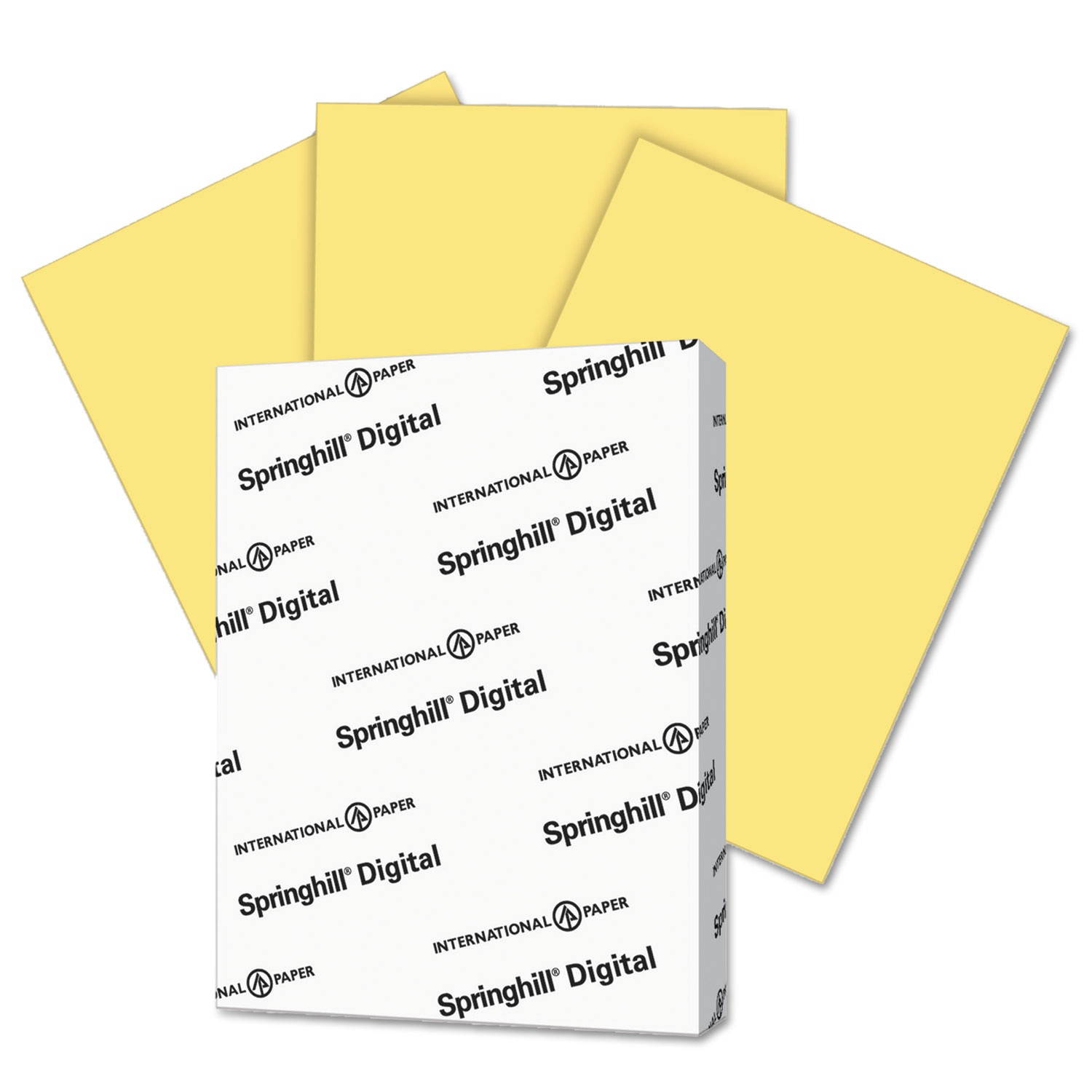 Springhill Digital Index Color Card Stock 90 lb 8 1/2 x 11 Buff 250 Sheets/Pack