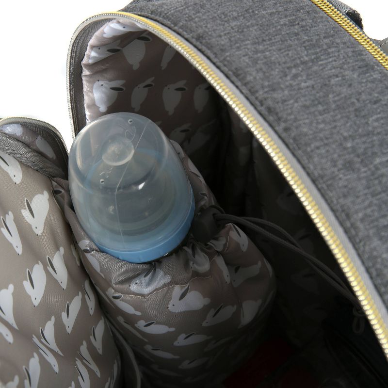 Dabney Lee Harbor Expandable Backpack Diaper Bag - Dark Gray