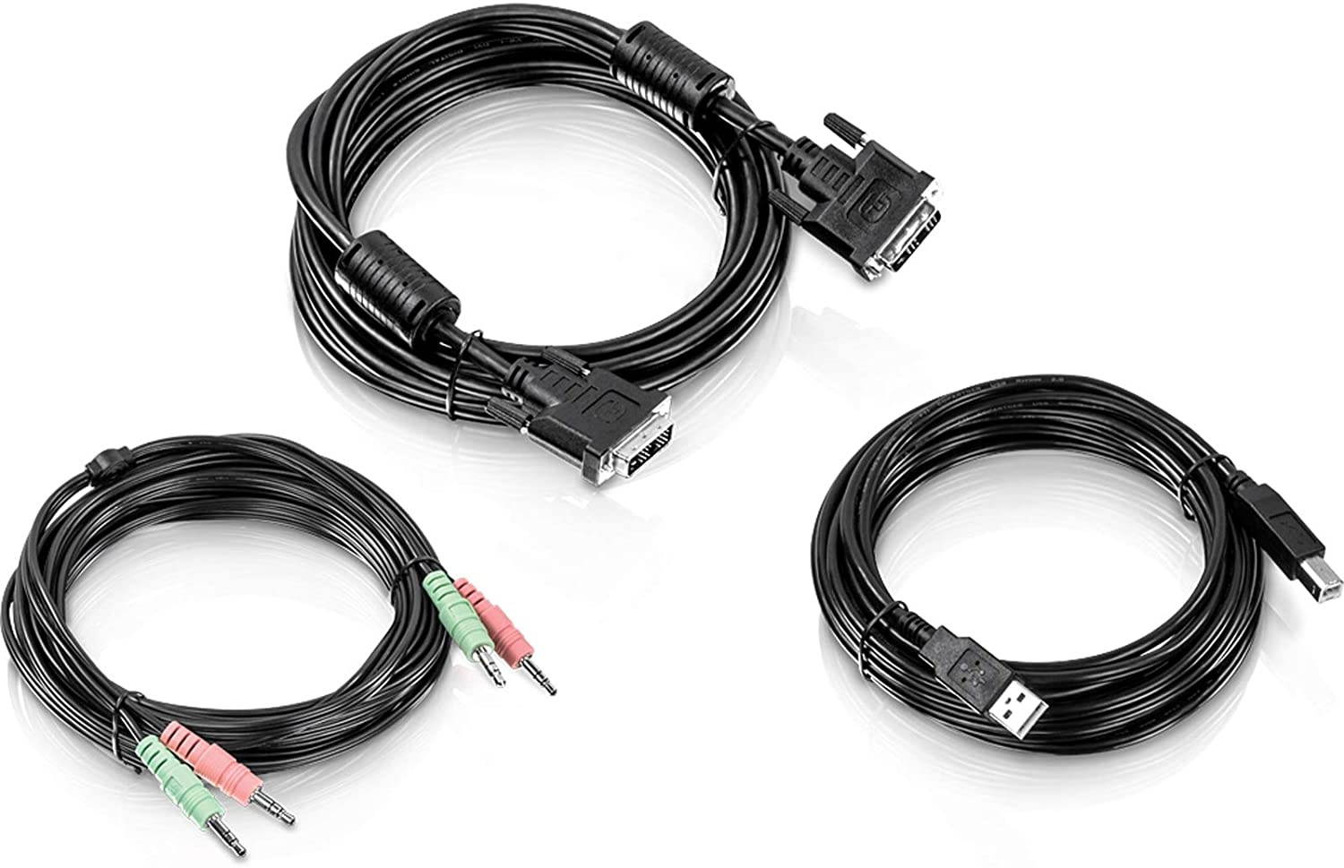 TRENDnet 10 ft. DVI-I, USB, and Audio KVM Cable Kit
