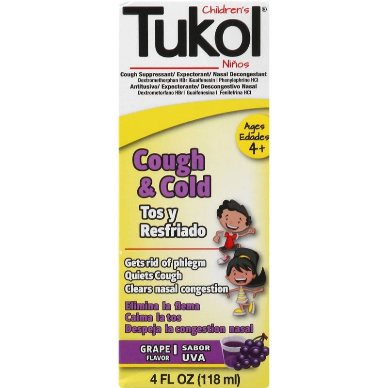 Children's Tukol A+ Cough & Cold - Grape - 4oz