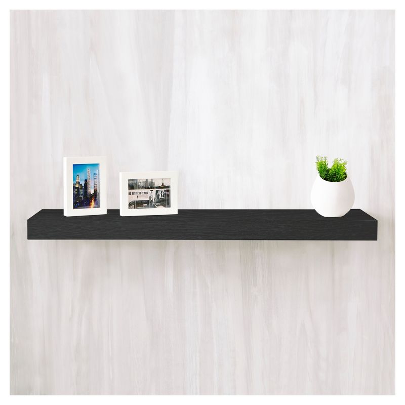 Way Basics 36" Eco Wall Shelf Floating Shelf Black