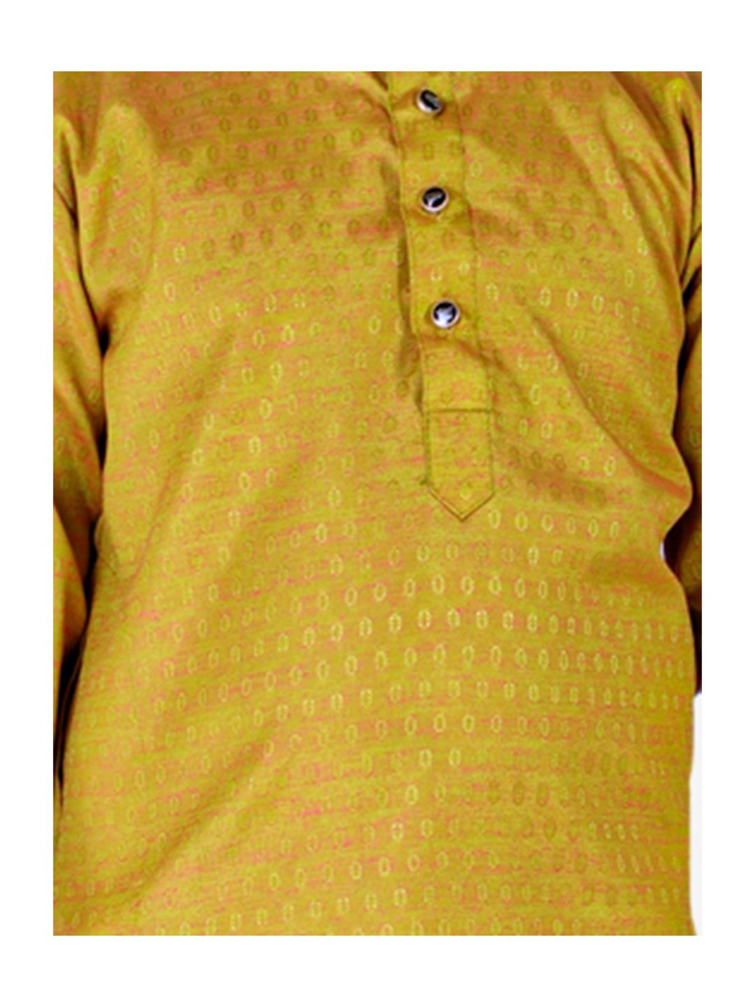 Pro-Ethic Style Developer Kids Olive & White Printed Full Sleeves Kurta with Pyjamas