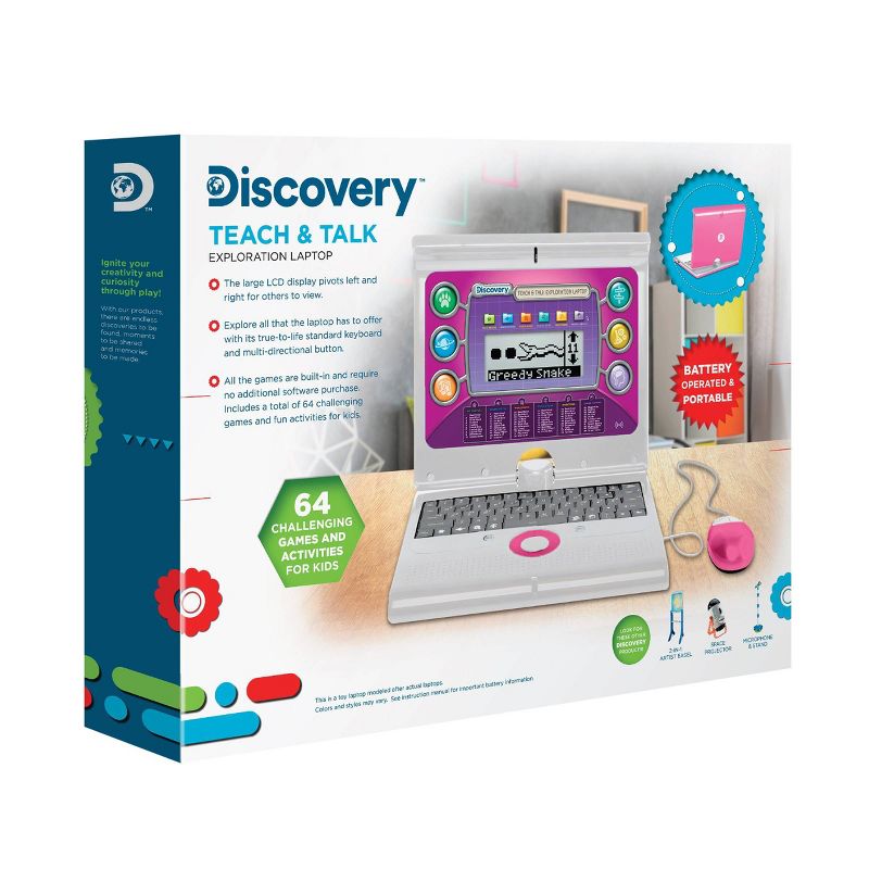 Discovery Kids Toy Computer Laptop - Pink