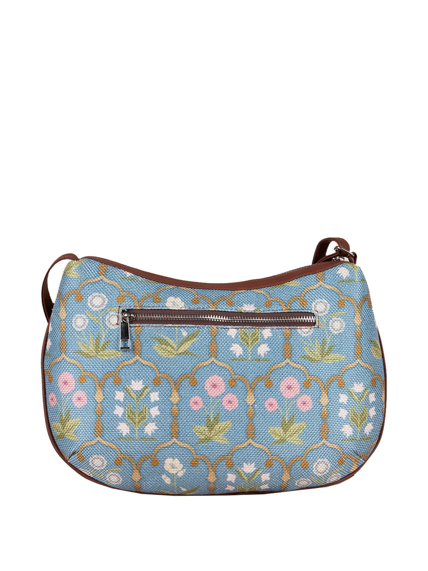 ZOUK Blue Printed Medium Sling Handbag