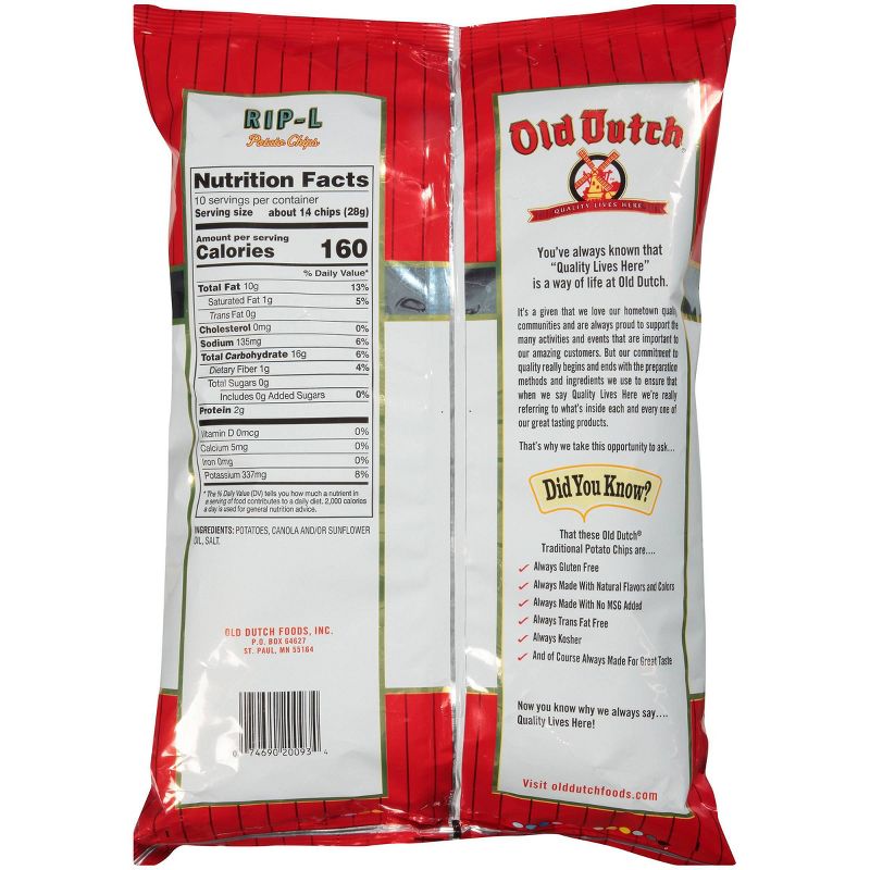 Old Dutch Family Pack Rip-L Potato Chip 10oz
