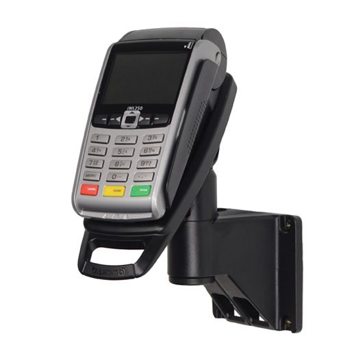 Wall Mount Stand for Ingenico iWL220, iWL250, iWL252, iWL281 with Latch & Lock &reg; Secure the card reader in place on a 7" pole mount. Tilts 140&deg; and swivels 330&deg;