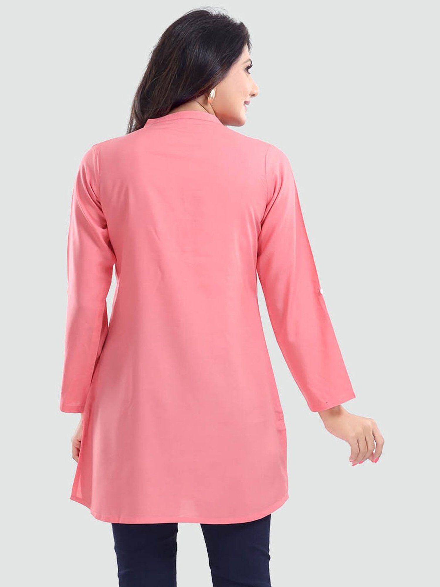 Saree Swarg Pink Printed Tunic