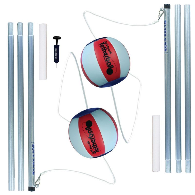 Park & Sun Sports Portable Backyard Tetherball Set w/ Accessories (2 Pack)