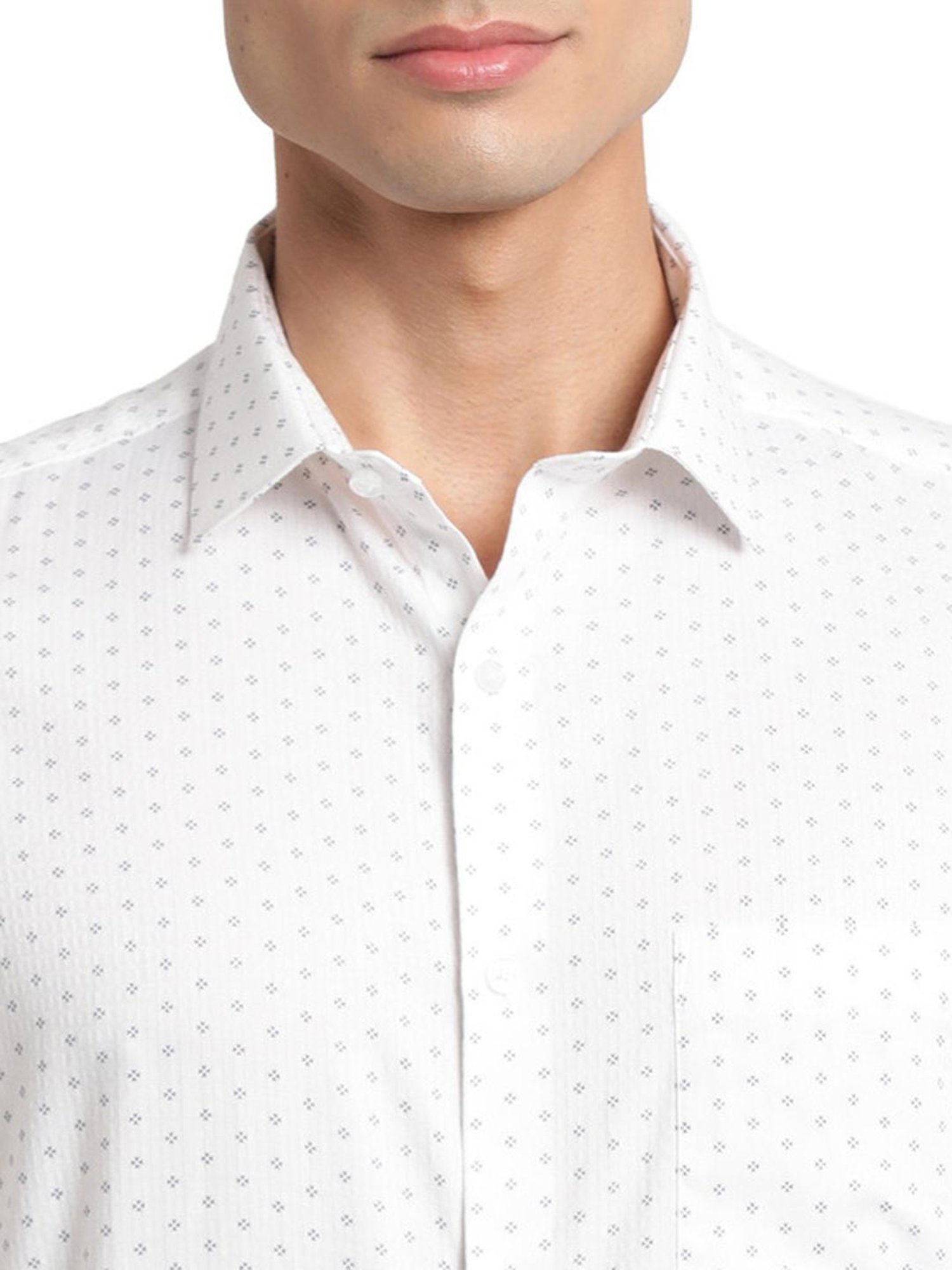 Turtle White Cotton Regular Fit Printed Shirt