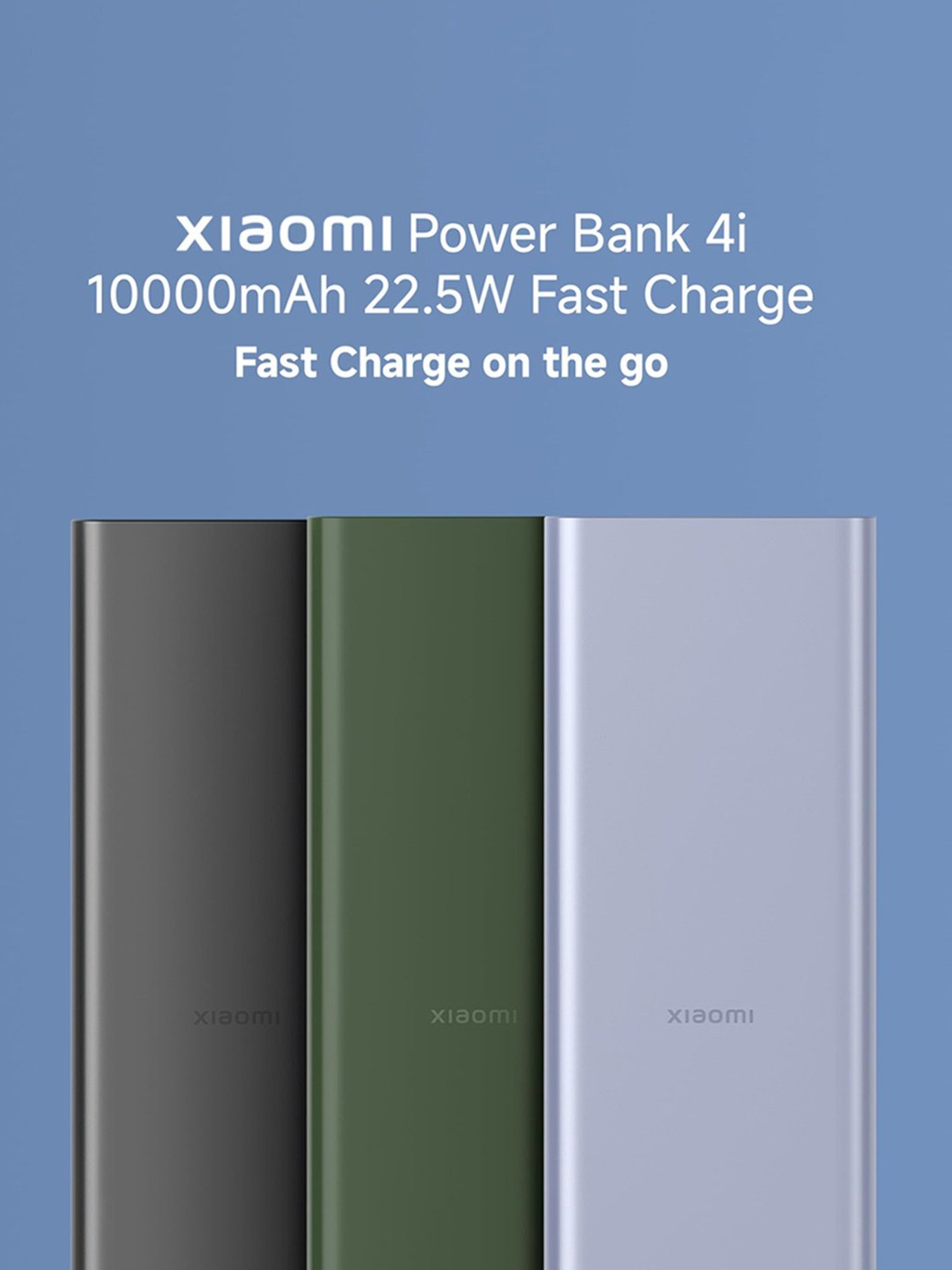 Xiaomi 22.5W Fast Charging PD Power Bank 4i 10000mAh with Triple Port Charging (Classic Black)