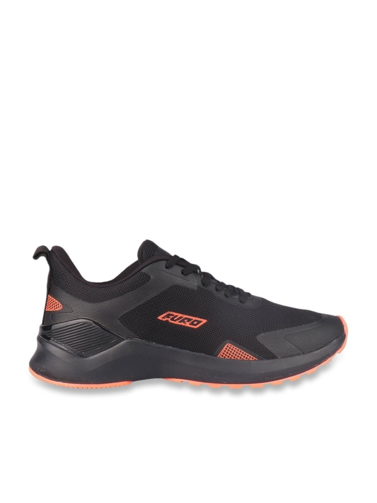 Furo By Red Chief Men's Black Running Shoes