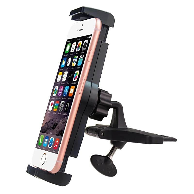 Universal Car Holder 2 in 1 TabletCell Phone CD Slot Player Car Mount Holder Cradle Bracket for 710 inches Tablets356 inches Mobile CellphonesSmartphonesGPSAdjustable 360 Rotation