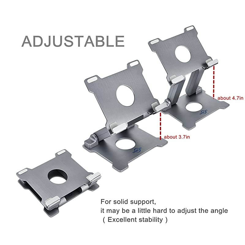 Tablet Stand Adjustable Aluminum Tablets7135 inch Holder for iPad 20172018iPad ProSurface Pro Surface Pro 3 4FIRD HD 10Samsung Galaxy Tab EASUS Transformer with a Carry BagSpace Grey