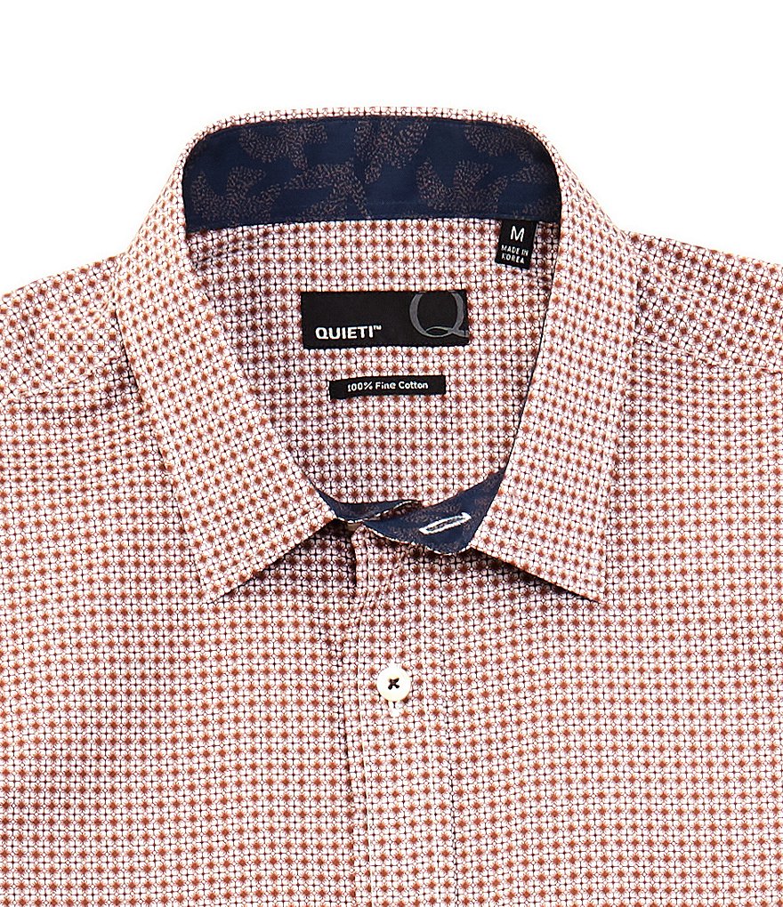 Quieti Geo Print Long-Sleeve Woven Shirt