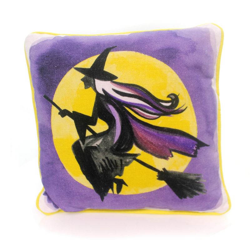 Halloween Flying Witch & Full Moon Pillow Home Decor  -  Decorative Pillow
