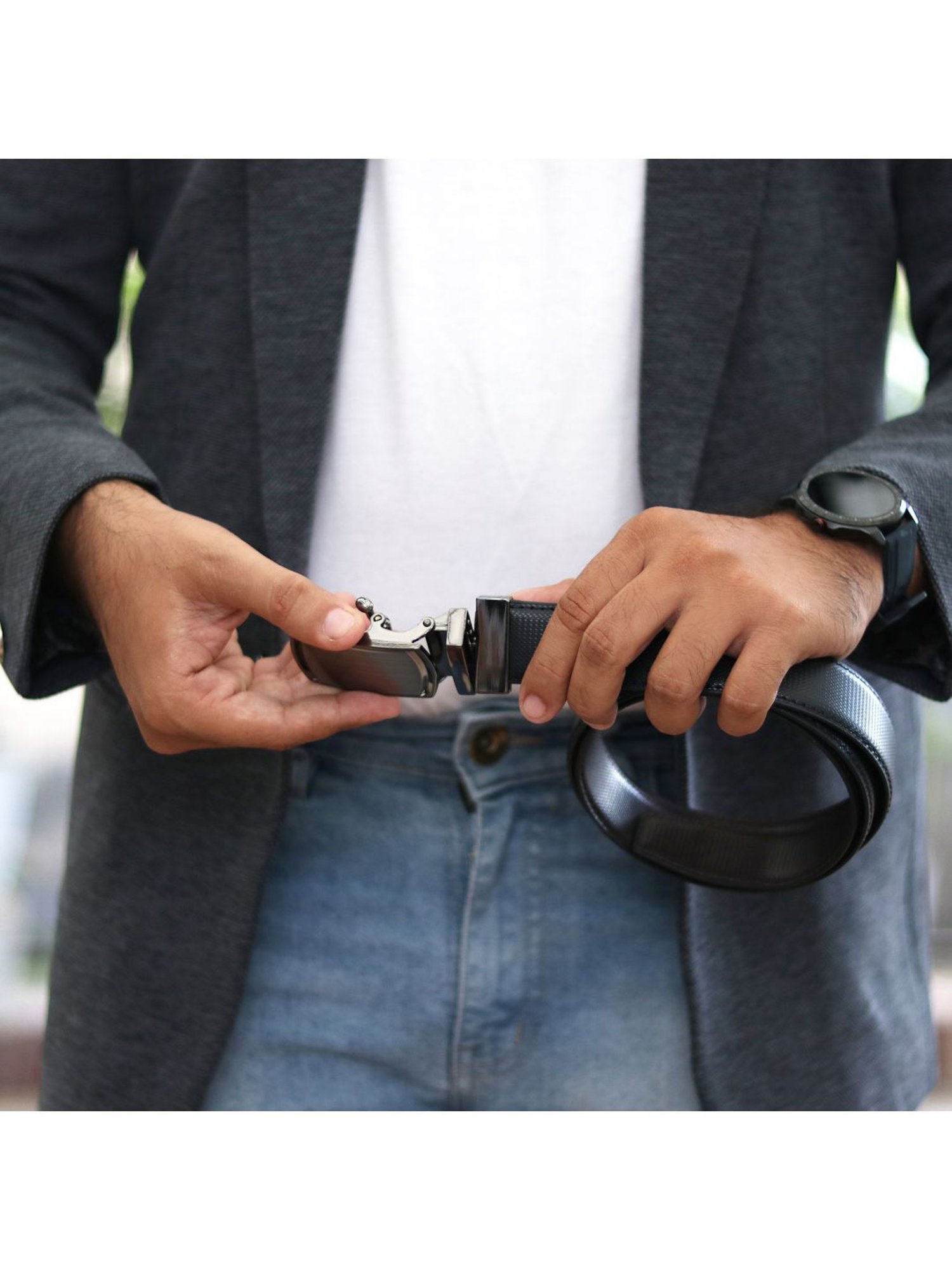 Kara Black & Dark Brown Solid Reversible Belt