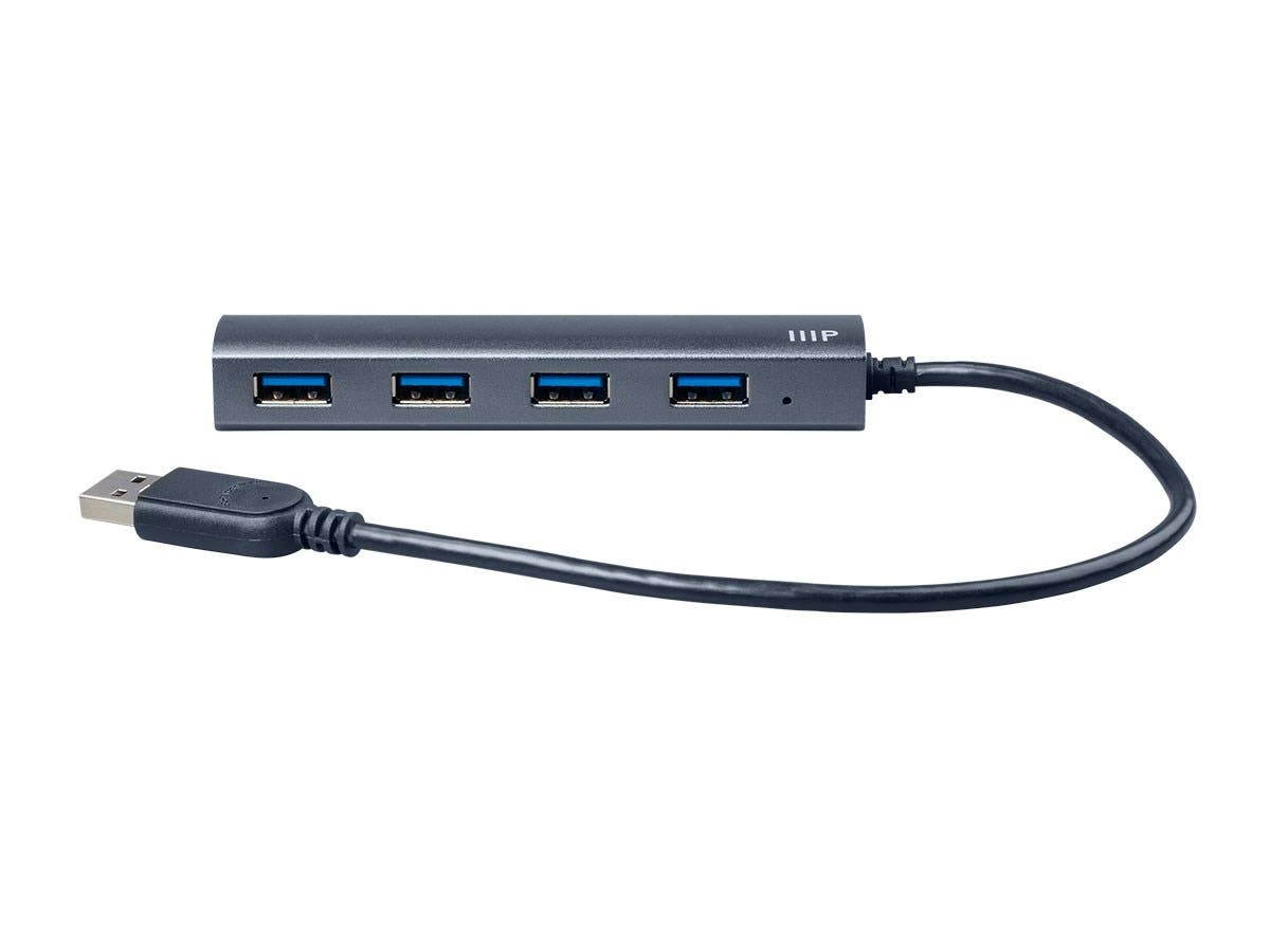 Monoprice USB 3.0 4-port Aluminum Hub with AC Adapter