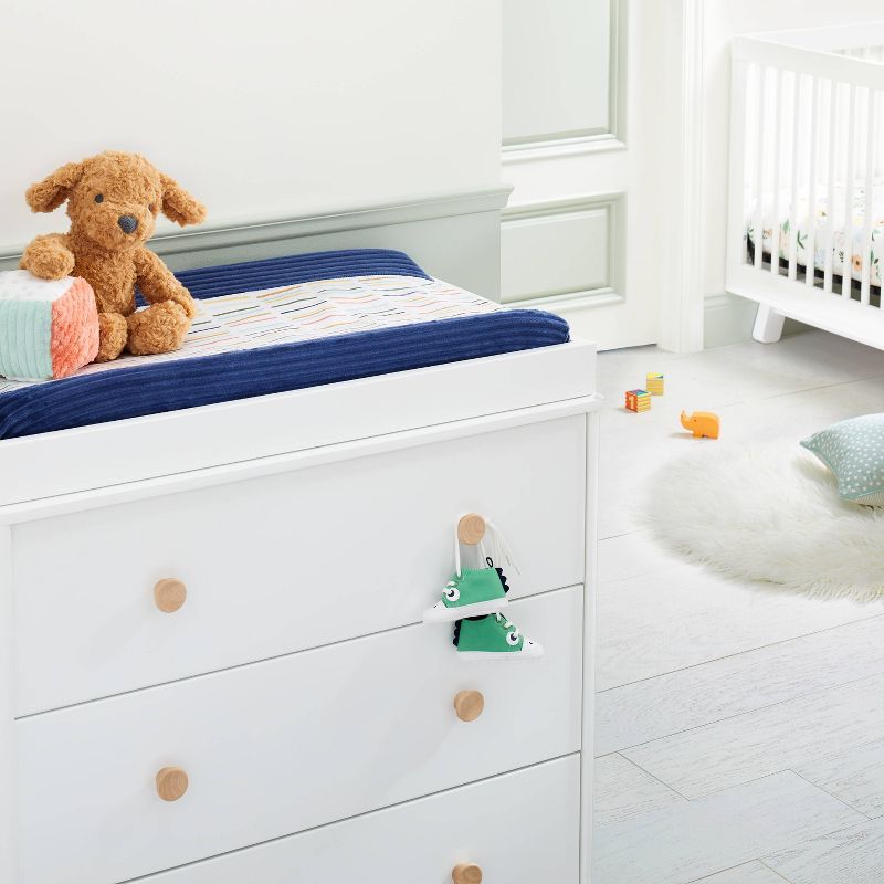 Wipeable Changing Pad Cover Dashes  - Cloud Island™ Navy