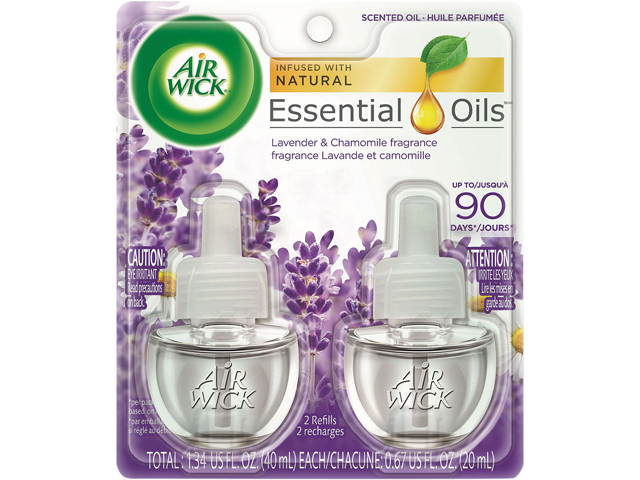 Air Wick 62338-78473 Scented Oil Refill, Lavender & Chamomile, 0.67 oz., 2/Pack