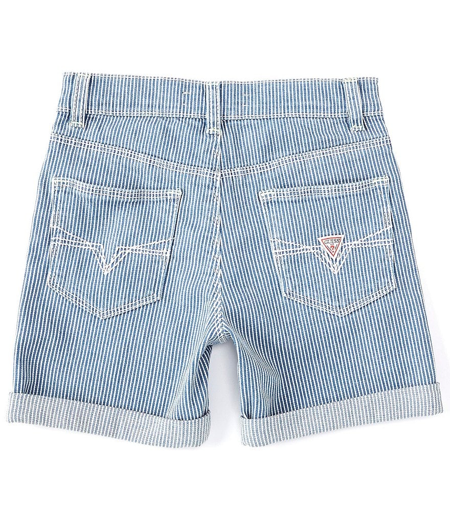Guess Little Boys 2T-7 Yarn Died Stretch Denim Rolled Cuff Shorts