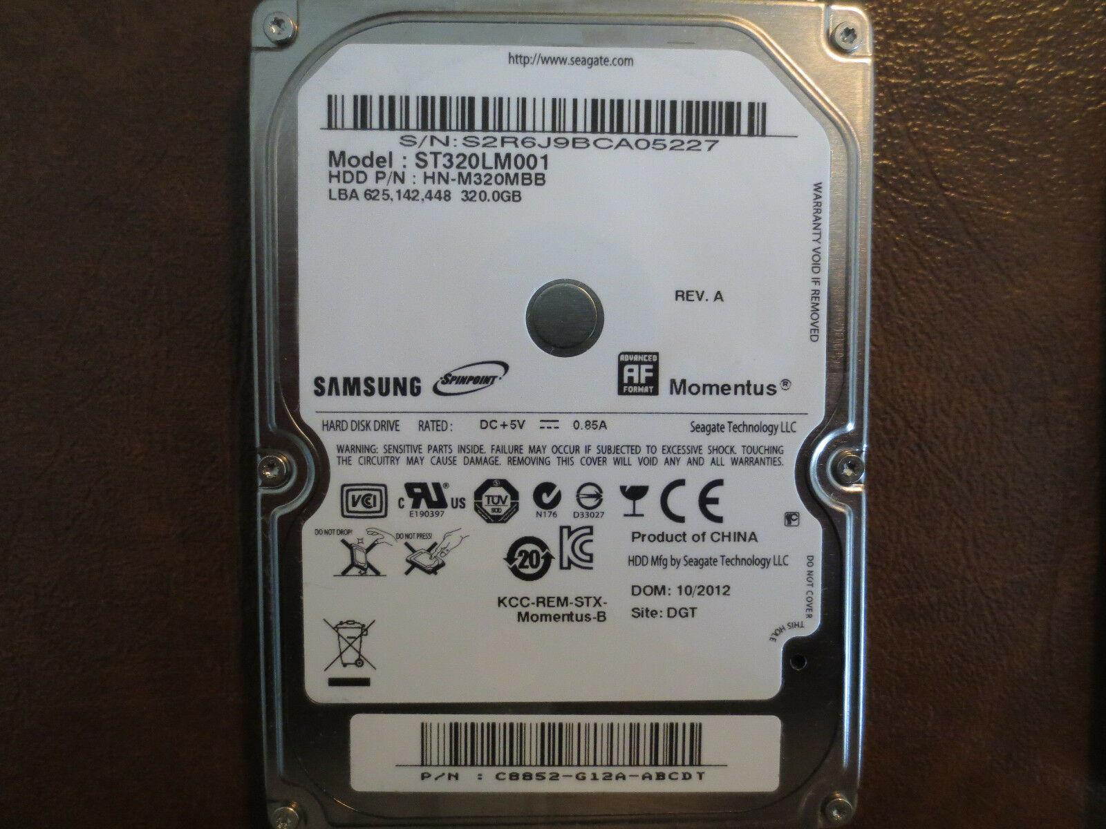 ST320LM001 HN-M320MBB REV A Site:DGT 320gb 2 5" Sata hard drive