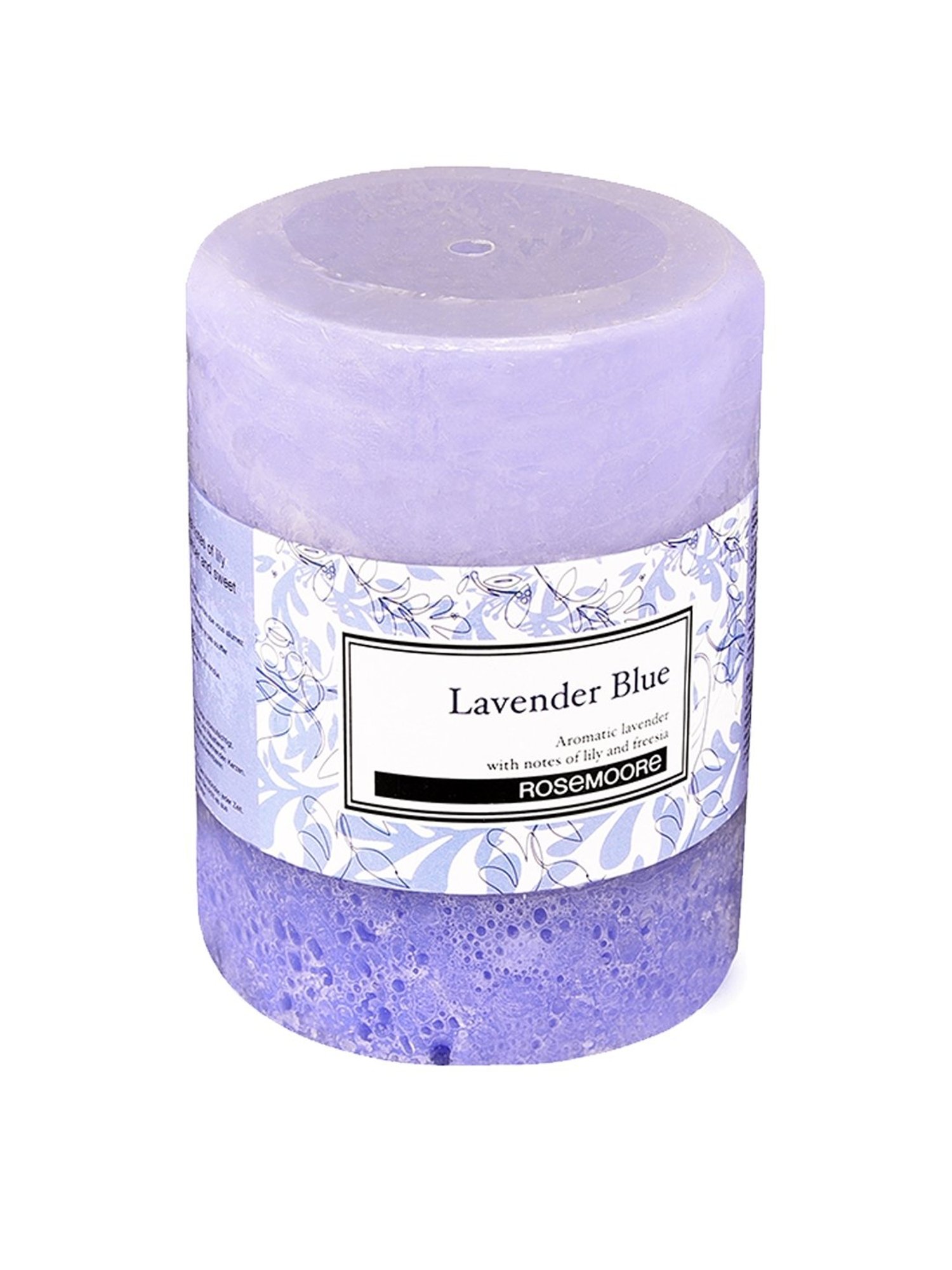 Rosemoore Wax Lavender Blue Pillar Candle