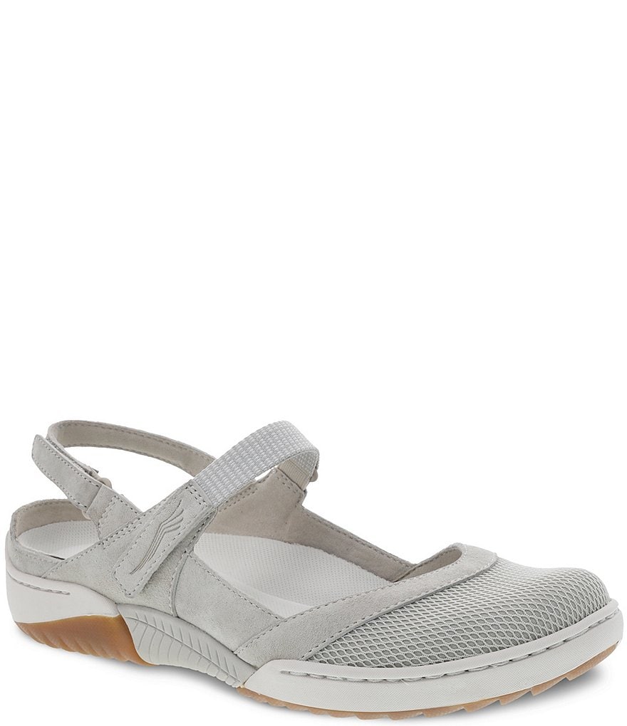 Dansko Raeann Suede and Mesh Closed Toe Mary-Janes