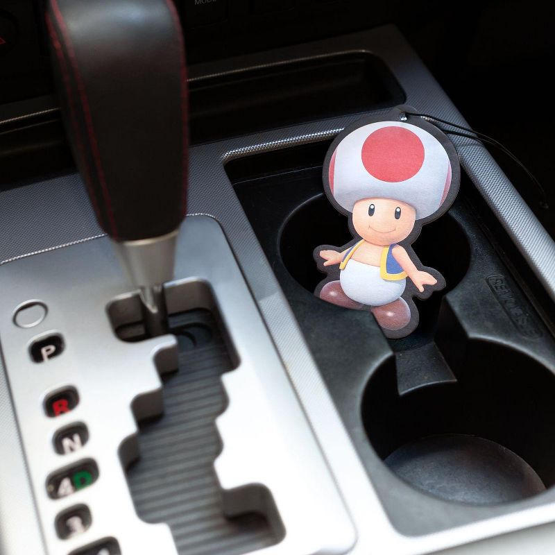 Just Funky Super Mario Bros. Toad Character Air Freshener, Strawberry Scent