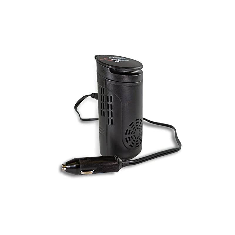 XI15 150 Watt DC to AC Cup Power Inverter with 1 120V AC Outlet 1 USB Port Power Plugs into 12V Port