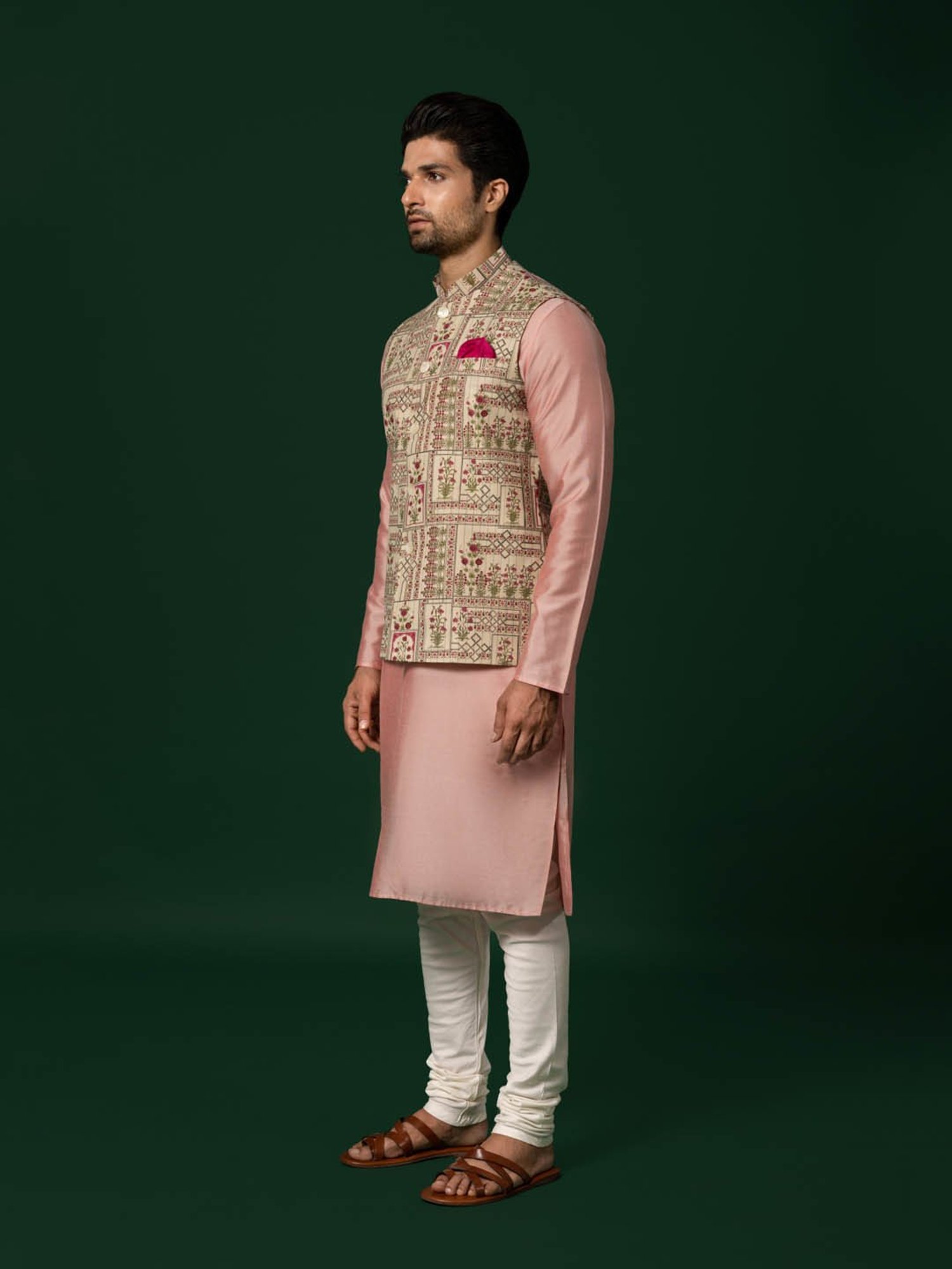 Sanwara Sea Green & White Cotton Regular Fit Chikankari Kurta Bottom Set