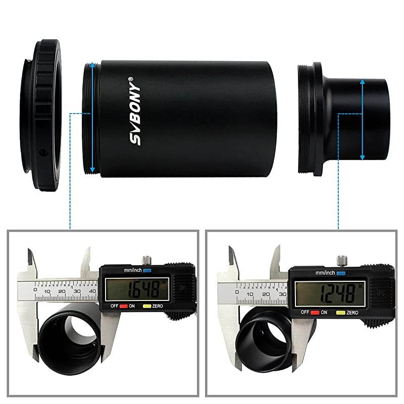 125 inches CA1 Extension Tube M42 Thread T Mount Adapter and T2 Ring Compatible for Nikon DSLR Camera Photography and Telescope Eyepiece