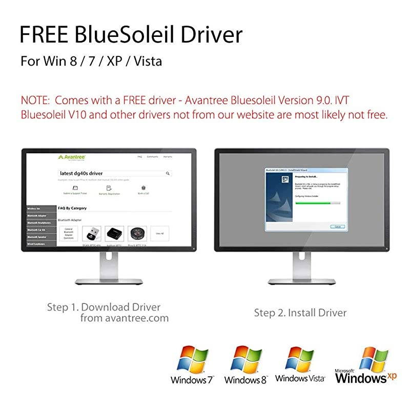 DG40S USB Bluetooth Adapter for PC, Bluetooth Dongle for Desktop Laptop Computer, Mouse, Keyboard, Headphones Stereo Music, Skype Calls, Support All Windows 10 8.1 8 7 XP Vista