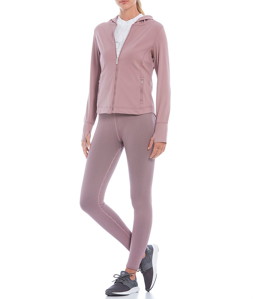 Calvin Klein Performance Yoga Long Sleeve Front Zip Hoodie Jacket