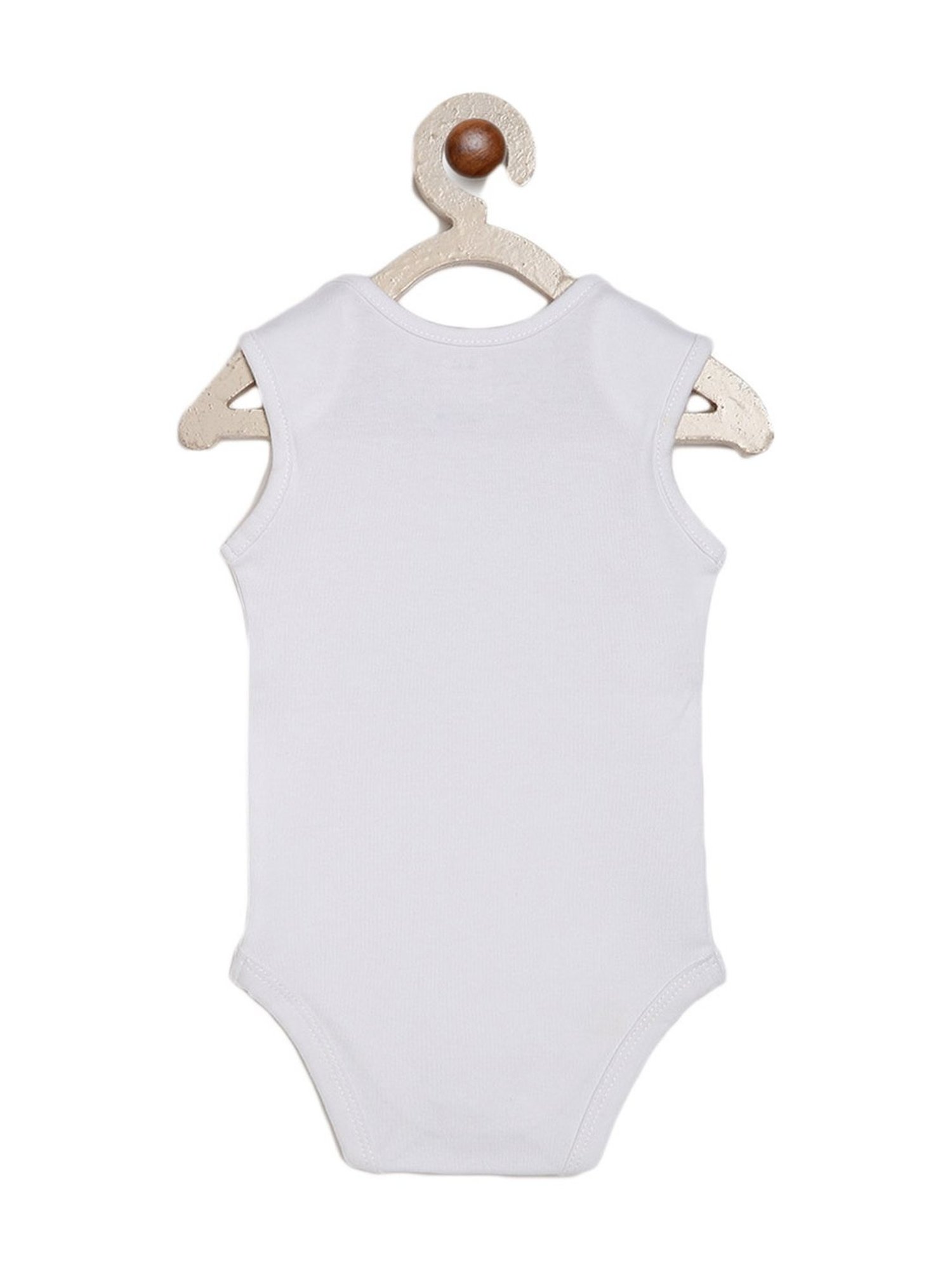 Ed-a-Mamma Baby Pink & White Printed Bodysuit (Pack Of 2)