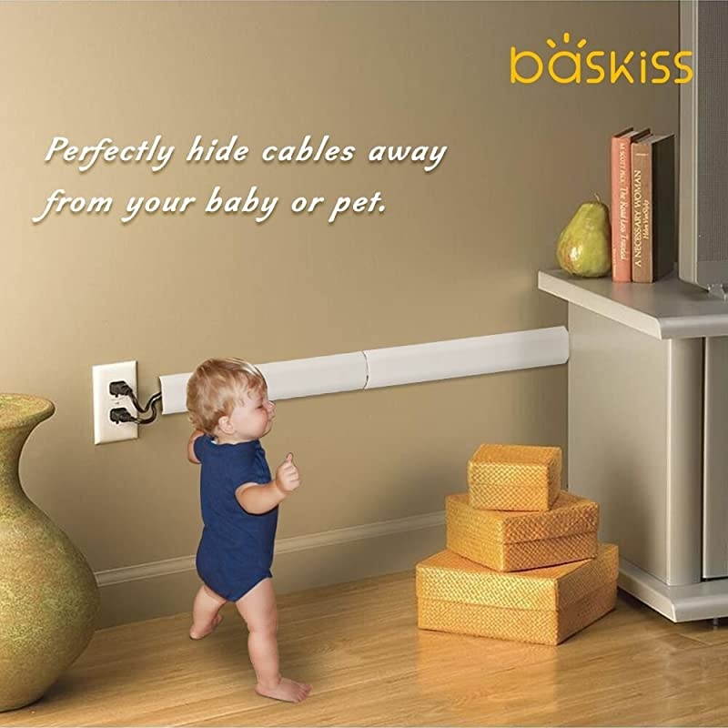 Cover 6 Packs 708 inches Wall Mount TV Management Cord Raceway Conceal Kit to Hide s Cords White