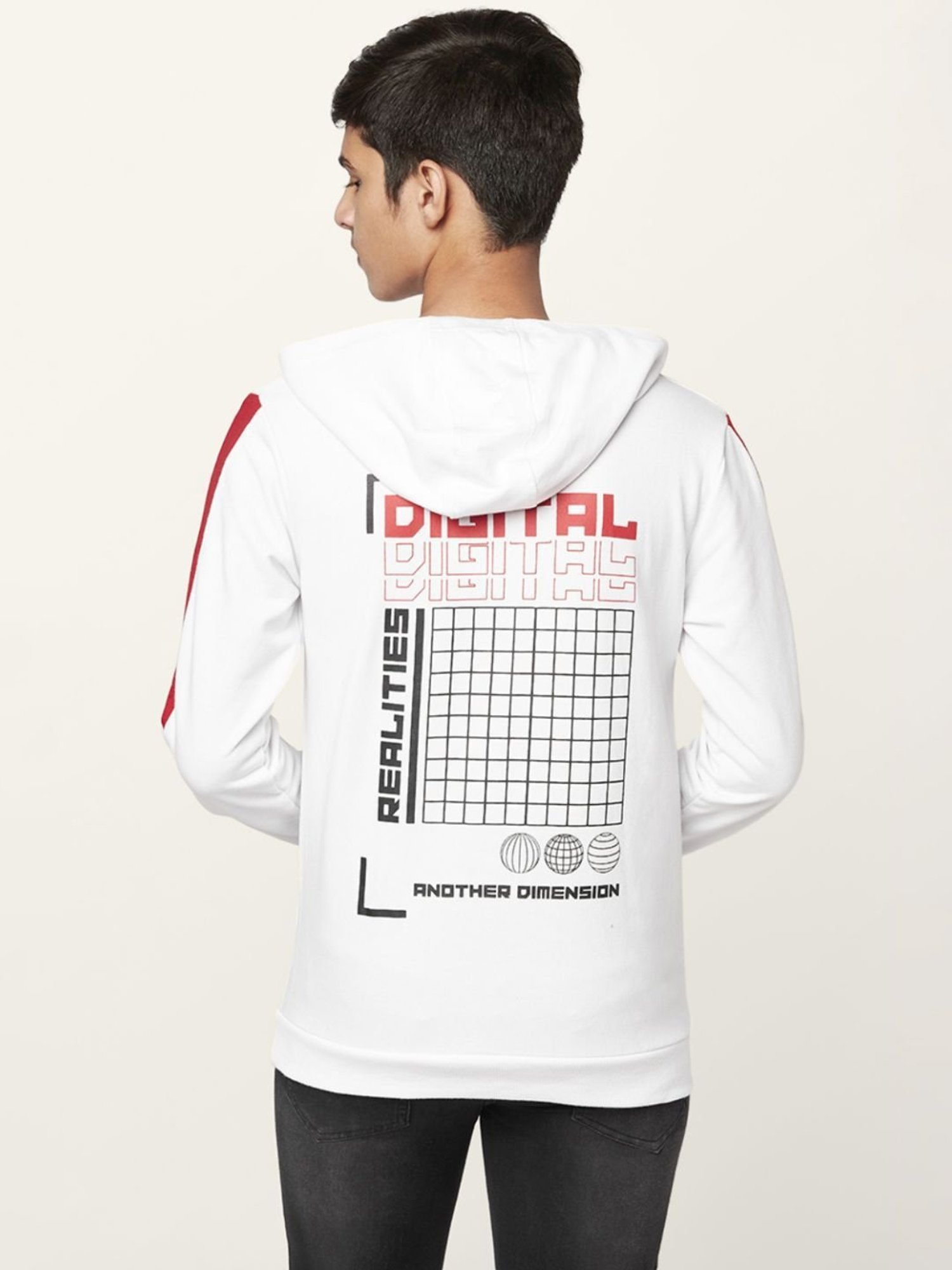 Coolsters by Pantaloons Kids White Cotton Printed Full Sleeves Sweatshirt