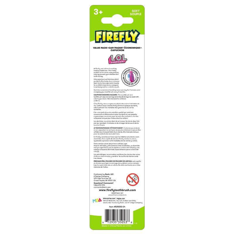 Firefly Oral Care LOL Surprise Value Pack Toothbrush & Cap or Baby Shark Mixed Case Toothbrush - Trial Size - 3pk