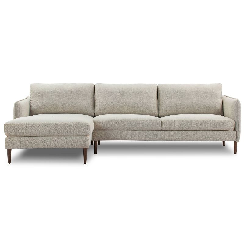 Dulce Left Sectional Sofa Twill Stone - Poly & Bark