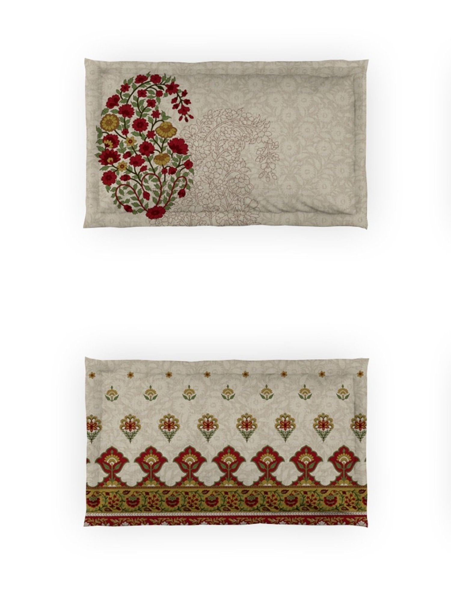 DDecor Printed Red 210 TC Cotton King Bedding Sets