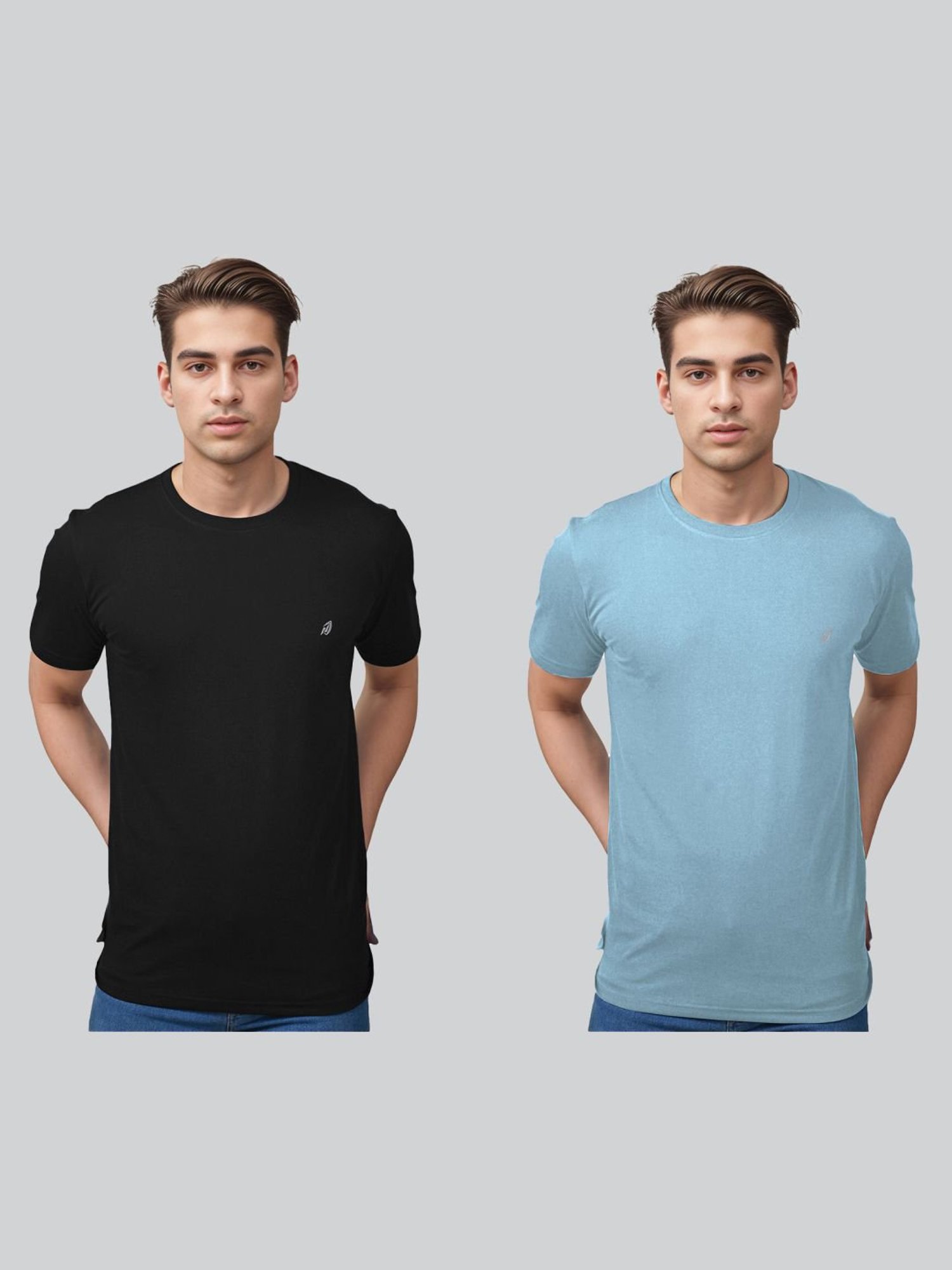 Lux Nitro Black & Blue Regular Fit T-Shirt