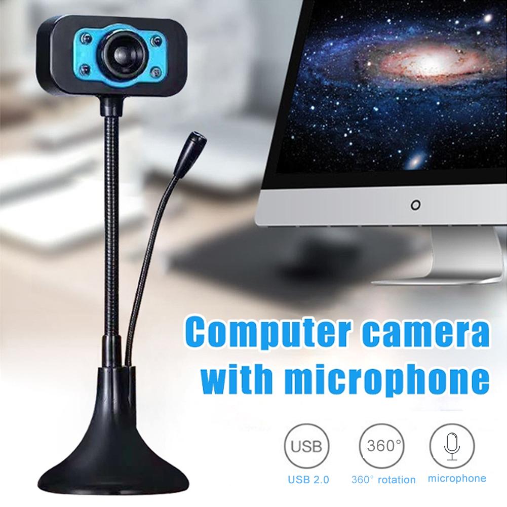 Blue USB Mini Camera Built-in Microphone Video Call Computer Peripheral Web Camera for PC Laptop Notebook Camera