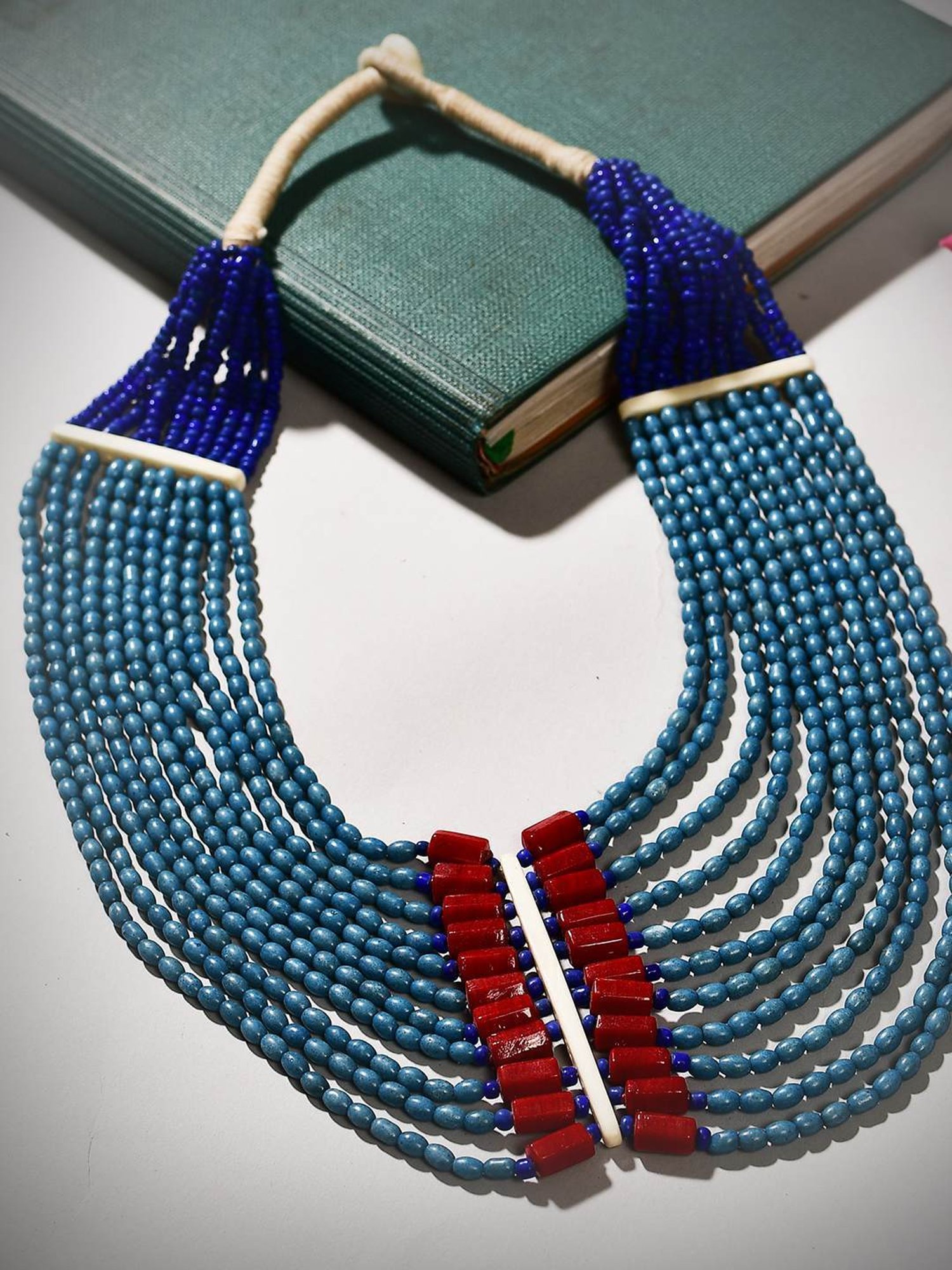 Imli Street Multicolor Vintage Naga Beaded Tribal Necklace