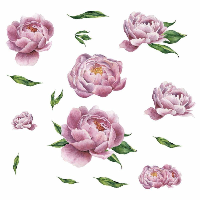 Large Peony Peel and Stick Giant Wall Decal - RoomMates
